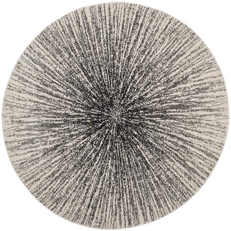Safavieh 6 ft. 7 in. x 6 ft. 7 in. Evoke Contemporary Indoor Round Area Rug Navy & Ivory EVK228N-7R